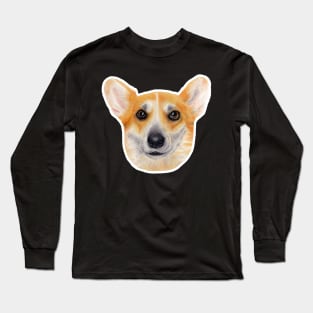 Corgi face Long Sleeve T-Shirt